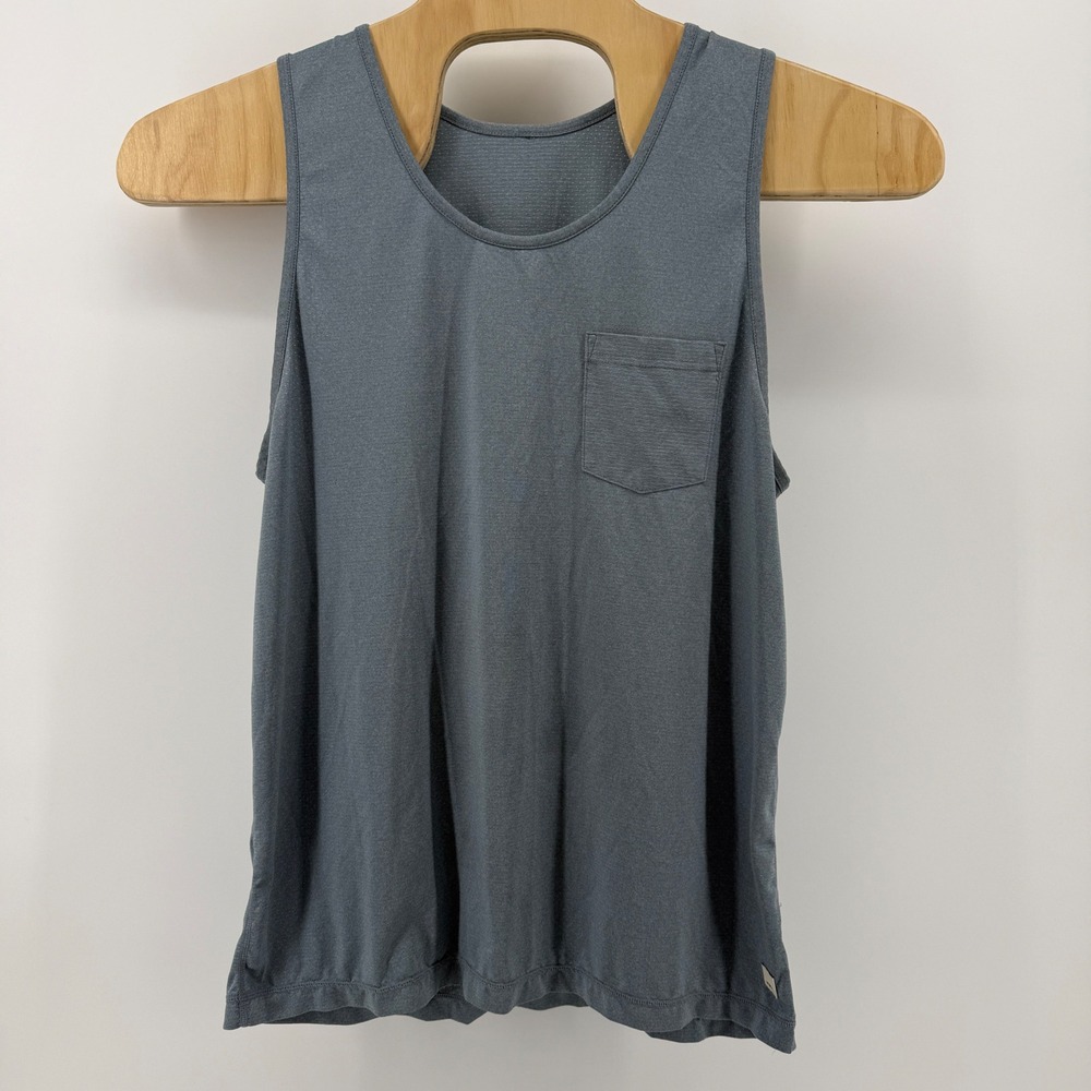 Vuori Tradewind Performance Tank Top Blue Heather Mens Large V142